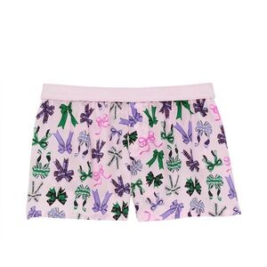 VS Pink Silky Sleep Boxy Shorts XXL Pink Bows
